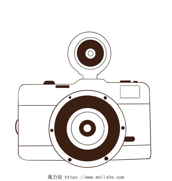 简笔画相机摄影相机元素卡通摄像机拍照PNG素材